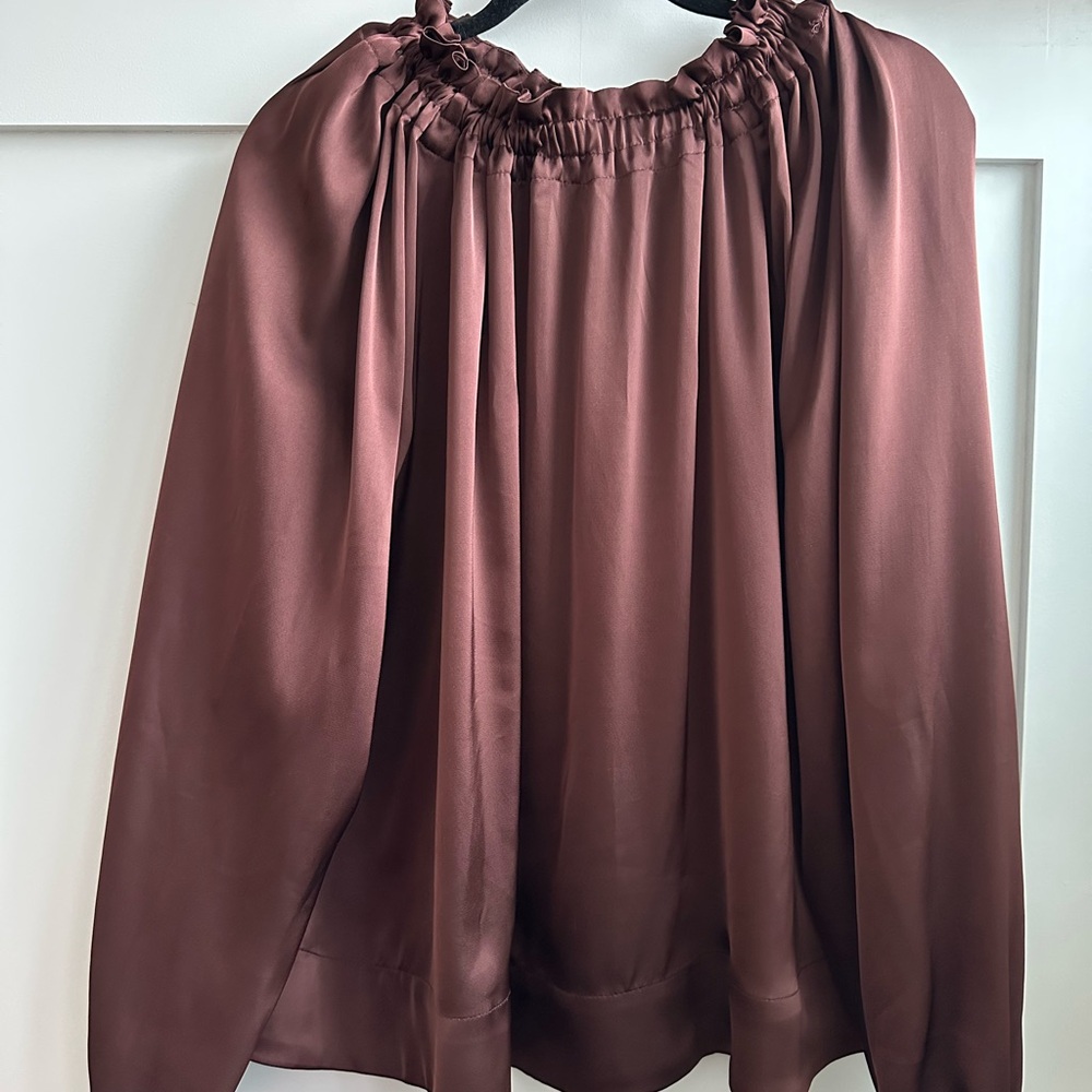 Silk high neck blouse